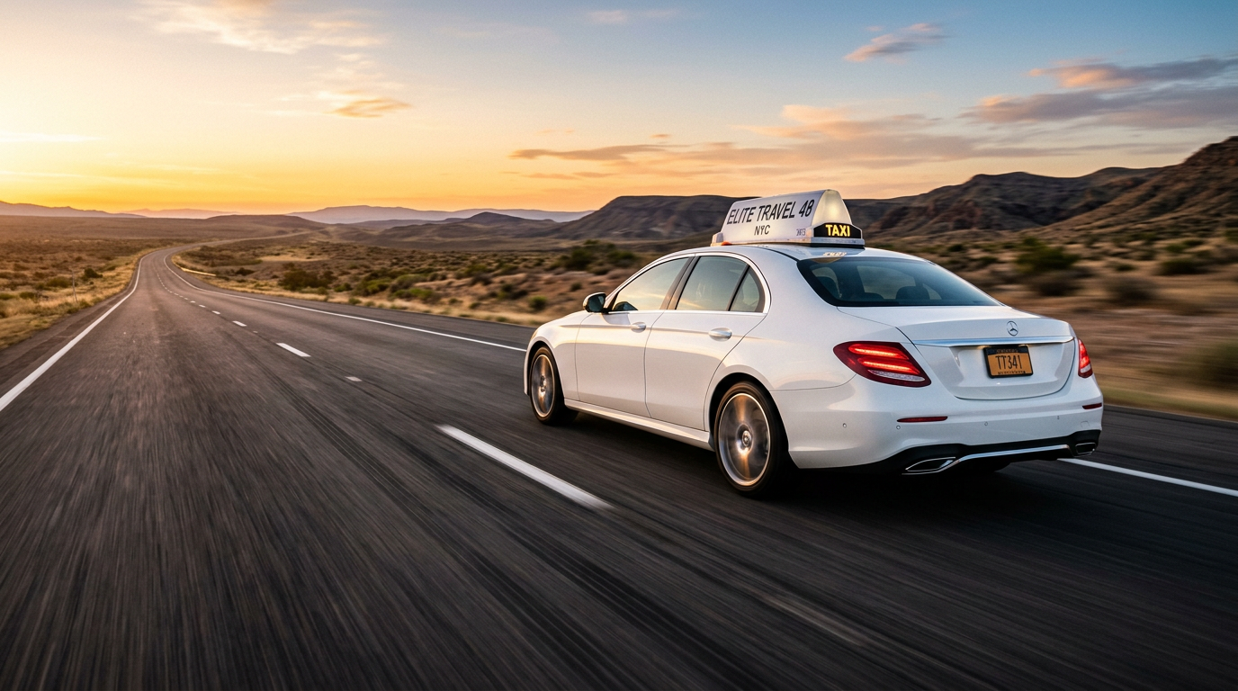 Luxury Taxi On Highway
